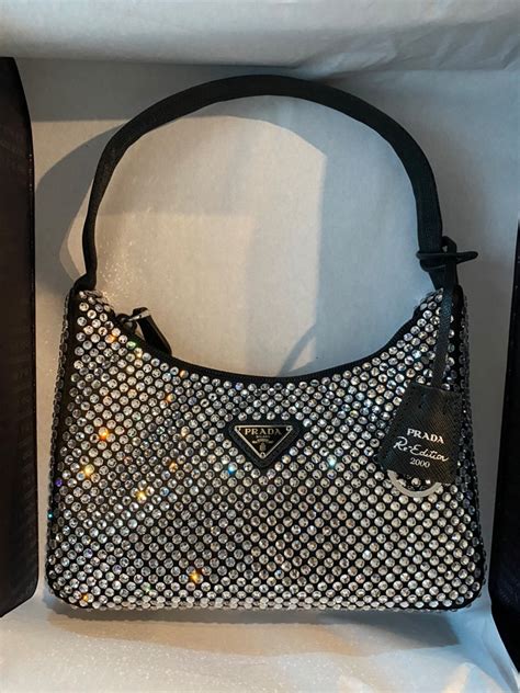 prada satin mini-bag with artificial crystals price|Prada Livermore.